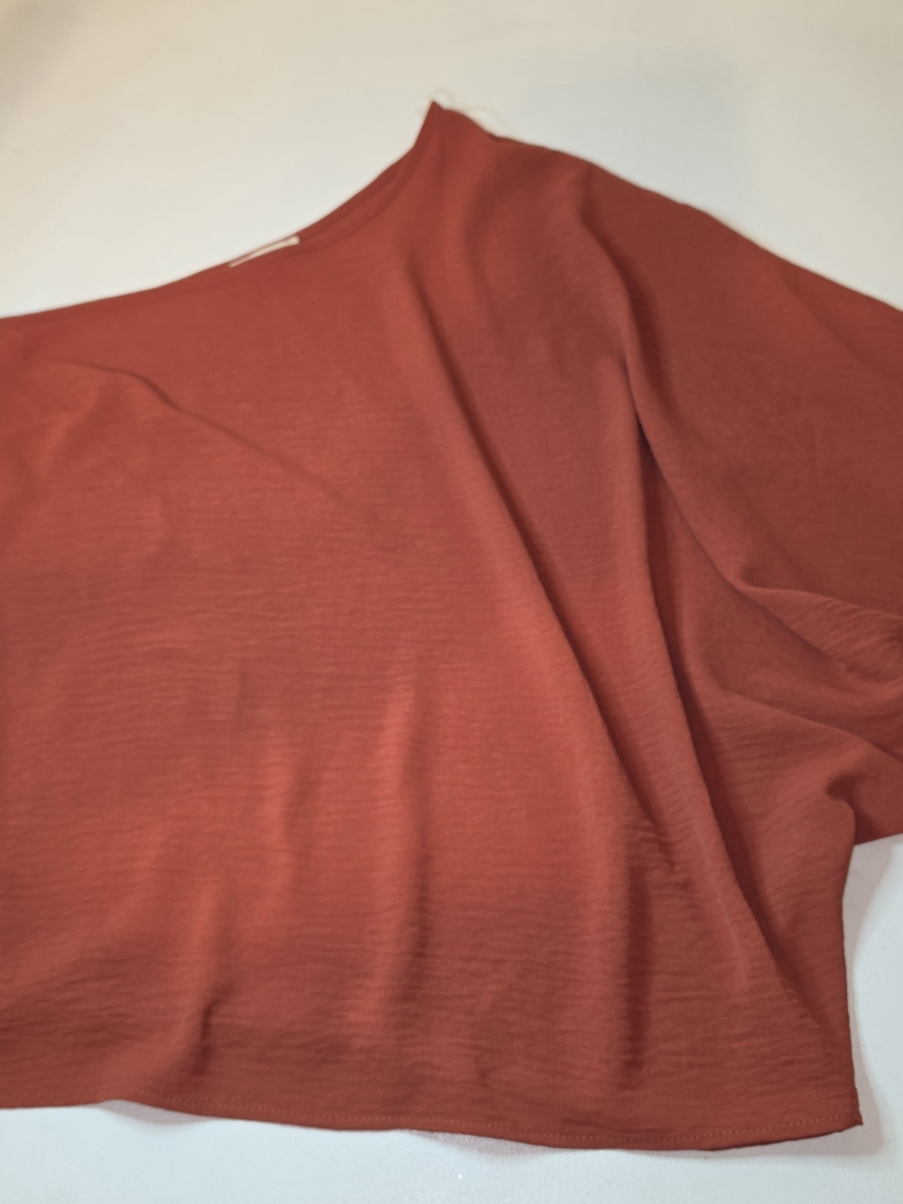 eesome Rust Scoop Neck Tunic Top
